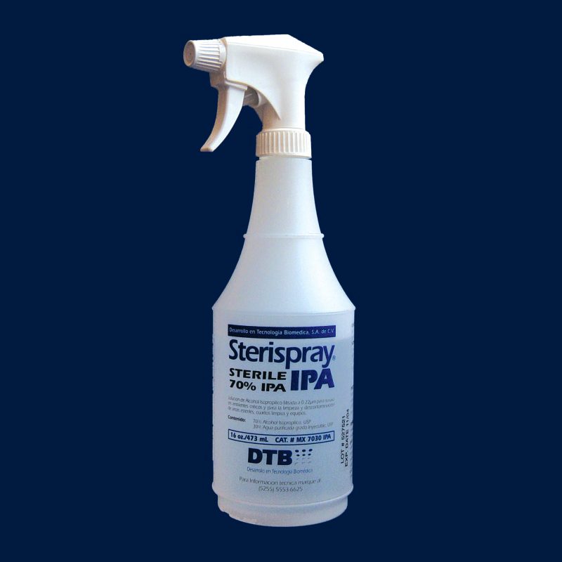 DTB ipa 7030 sterispray mezcla 70% por volumen de alcohol isopropílico grado USP con 30% agua