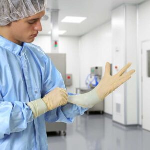 Pharmaapps® Guantes de Látex Estériles sin Polvo para Cuartos Limpios